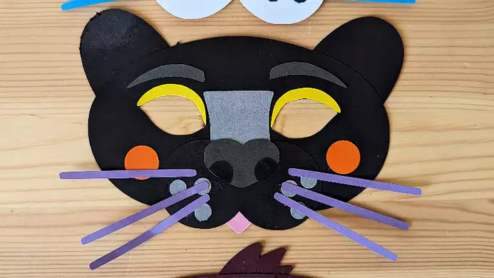 A homemade animal mask