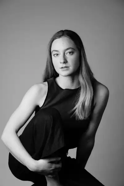 Black and white headshot of Sophie Seccombe