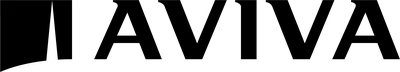 Aviva logo in black and white
